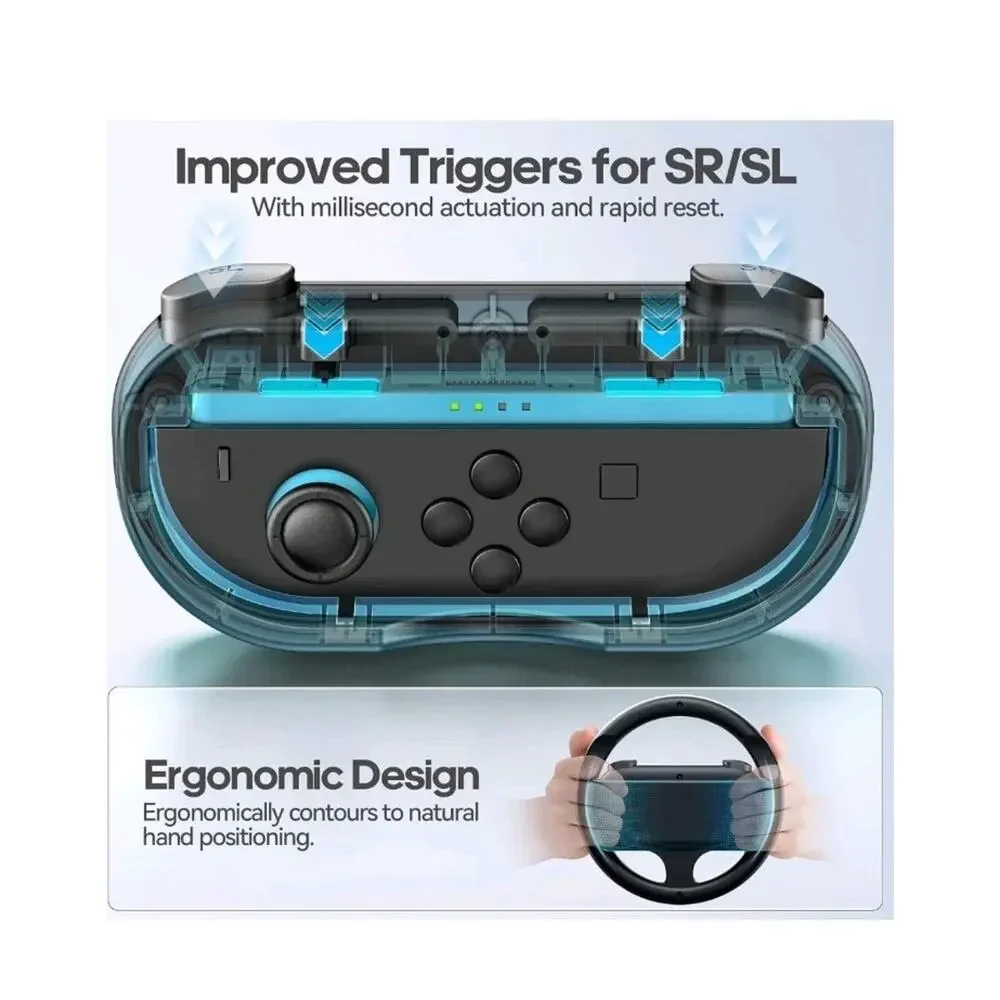 Rysker Steering Wheel & Grip 2025 Nintendo Switch 2 JoyCon Joy Con 2 Racing s8